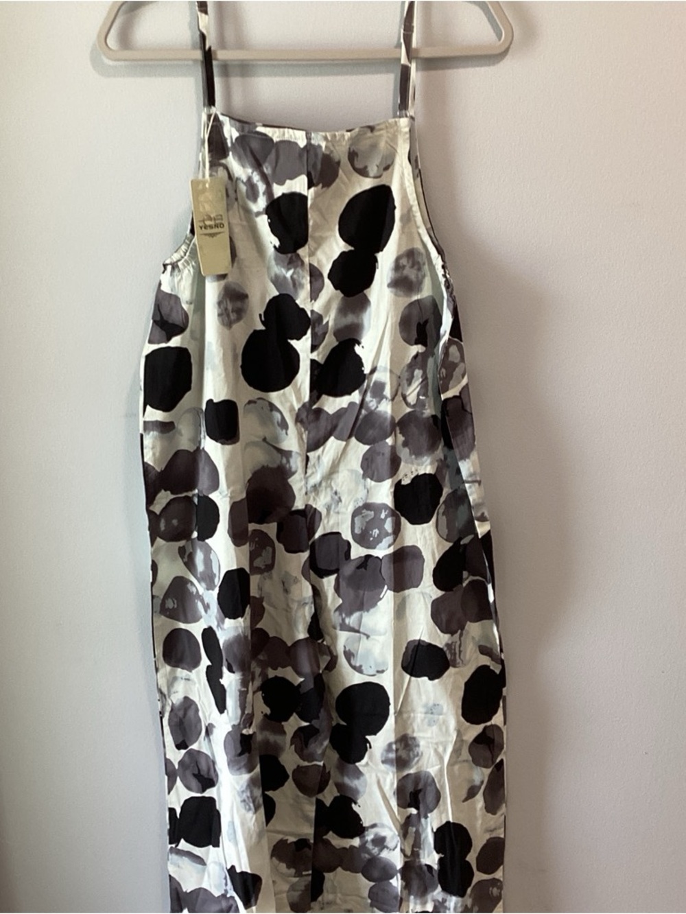 YesNo Women's Polka Dot Jumpsuit - Black & Gray